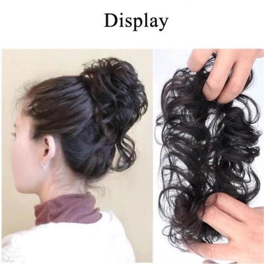 Tóc giả búi đầu xoăn lông tơ hoabud thời trang - Nối dài tóc chỉ 38k 8
