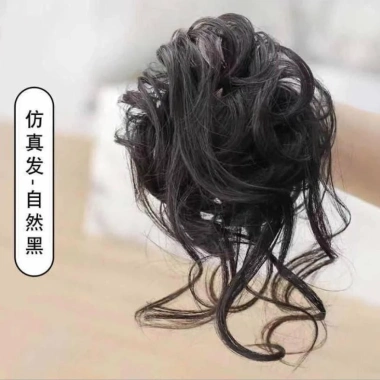 Tóc giả búi đầu xoăn lông tơ hoabud thời trang - Nối dài tóc chỉ 38k 10