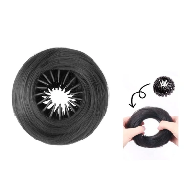 Tóc Giả Búi Tròn Nữ Kẹp Vòng T313 - Cột Gọn Gàng, Tự Nhiên, Giá 79.500 VND