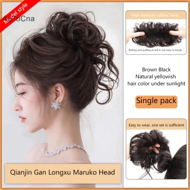 Tóc giả bun xoăn co giãn Đuôi ngựa - Fixator tạo kiểu, phần mở rộng, giá 36.200 VND 3