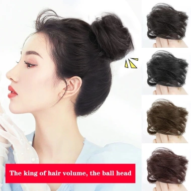 Tóc giả bun xoăn co giãn Đuôi ngựa - Fixator tạo kiểu, phần mở rộng, giá 36.200 VND 8