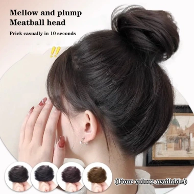 Tóc giả bun xoăn co giãn Đuôi ngựa - Fixator tạo kiểu, phần mở rộng, giá 36.200 VND 9
