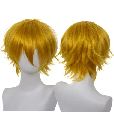 Tóc giả cosplay anime ngắn uốn cong cho nam – phủ đầy đầu, giao hàng nhanh, giảm còn 114.400₫