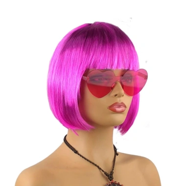 Tóc giả cosplay Hoá trang Kiểu Bob kèm kính - Nhiều màu, giảm giá 20% 3 Tóc giả cosplay Hoá trang Kiểu Bob kèm kính - Nhiều màu, giảm giá 20% 3