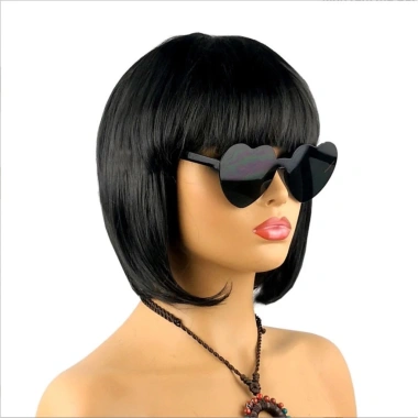 Tóc giả cosplay Hoá trang Kiểu Bob kèm kính - Nhiều màu, giảm giá 20%