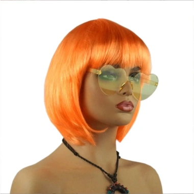 Tóc giả cosplay Hoá trang Kiểu Bob kèm kính - Nhiều màu, giảm giá 20%