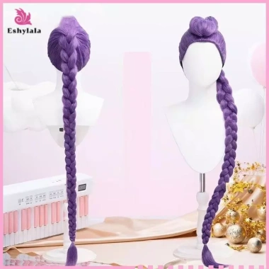 Tóc giả Cosplay Rumi Mira Zoey Tím - Tổng hợp chịu nhiệt, phù hợp Halloween & roleplay, dùng hàng ngày - MỚI 5