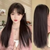 Tóc giả dài thẳng tổng hợp màu đen nâu cho nữ - Giảm giá, giá chỉ 117.800₫ 2