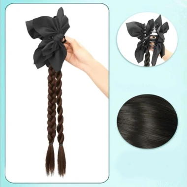 Tóc Giả Đuôi Ngựa Dài DIY Bện Bột Chiên Xoắn Bím Bướm Kẹp Tóc Phụ Kiện Giá 60k