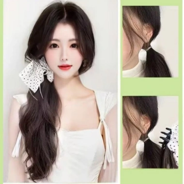 Tóc giả đuôi ngựa thấp chấm bi nữ - Tăng volume, tạo style nhanh, giá ưu đãi 72.584₫