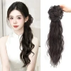 Tóc giả đuôi ngựa tổng hợp dài, chiên bột xoắn, kẹp bện mó phỏng - chỉ 70.000₫