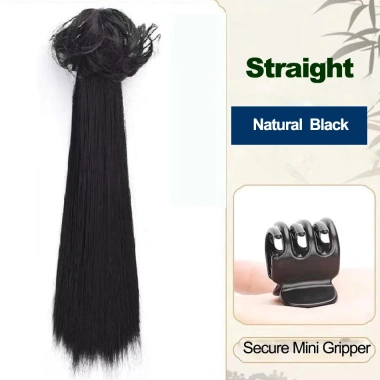 Tóc giả đuôi ngựa tổng hợp dài, chiên bột xoắn, kẹp bện mó phỏng - chỉ 70.000₫