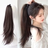 Tóc giả đuôi ngựa xoăn băng keo vô hình, tăng thể tích tóc, giao nhanh địa phương