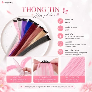Tóc giả kẹp Highlight phong cách Hàn Quốc giá 11.270₫ Đẹp tự nhiên, dễ tạo kiểu 3 Tóc giả kẹp Highlight phong cách Hàn Quốc giá 11.270₫ Đẹp tự nhiên, dễ tạo kiểu 3