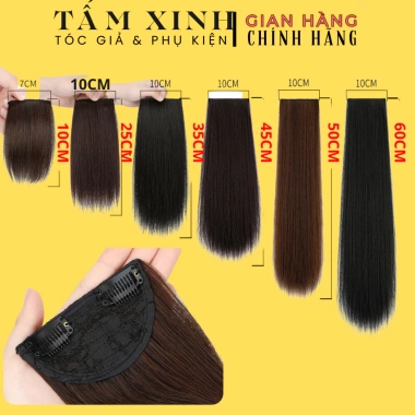 Tóc giả kẹp phồng nữ đẹp 10‑25cm, giá 1 bến 40.000đ - chắc chắn, dễ tạo kiểu