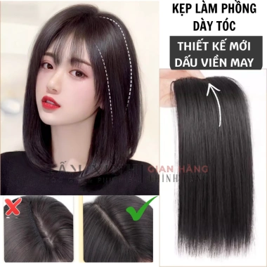 Tóc giả kẹp phồng nữ đẹp 10‑25cm, giá 1 bến 40.000đ - chắc chắn, dễ tạo kiểu