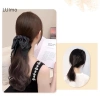 Tóc giả LUImo mô phỏng ruy băng nơ phồng xoăn, kẹp đuôi ngựa, nối dài 40cm SBS - Giá chỉ 52.596₫ 3