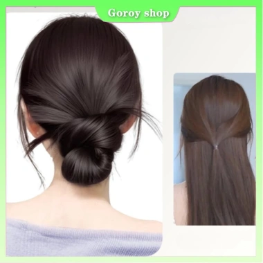 Tóc giả móng vuốt kẹp Updo lông tơ - Mở rộng tóc cho duoi ngua bun, giảm giá 43k 5