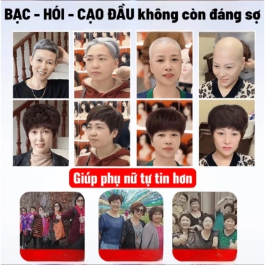 Tóc giả nguyên đầu ngắn tháng mát, dễ chăm sóc - Tặng lưới, giá chỉ 80.000₫ 6 Tóc giả nguyên đầu ngắn tháng mát, dễ chăm sóc - Tặng lưới, giá chỉ 80.000₫ 6
