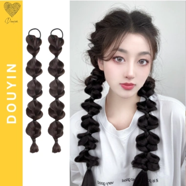 Tóc Giả Nữ Bện Hai Bím T7 - Kẹp Tóc Thời Trang, Tóc Tết Cosplay, Giá 37.820₫