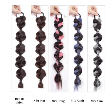 Tóc Giả Nữ Bện Hai Bím T7 - Kẹp Tóc Thời Trang, Tóc Tết Cosplay, Giá 37.820₫