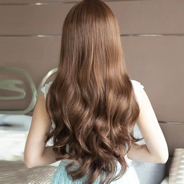 Tóc giả nữ dài sóng lớn xoăn Air Bangs màu đen tự nhiên, giao hàng tận nơi 9 Tóc giả nữ dài sóng lớn xoăn Air Bangs màu đen tự nhiên, giao hàng tận nơi 9
