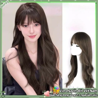 Tóc giả nữ xoăn sóng lớn 60cm tự nhiên, vỏ bọc vô hình - Giá chỉ 117.800₫