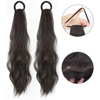 Tóc giả phong cách Trung Hoa, phồng hơi xoăn, đuôi ngựa, bện sóng, nối dài 9
