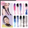 Tóc giả tết dài phối màu nổi bật phong cách Hàn Quốc teengirl - Giá chỉ 47.000 VND Qiqishop 2