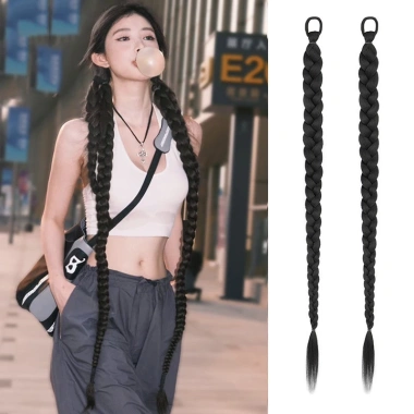 Tóc Giả Tết Đuôi Ngựa Dài 100cm/85cm - Giá Ưu Đãi 60k tại QiQiShop 3 Tóc Giả Tết Đuôi Ngựa Dài 100cm/85cm - Giá Ưu Đãi 60k tại QiQiShop 3