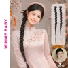 Tóc Giả Tết Hai Bím Xinh Xắn Đeo Nhanh 70cm Hottrend Dây Buộc Dễ Thương Giá 48k