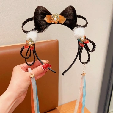 Tóc giả trẻ em Băng Đô & Tua Rua Hoa Năm Mới - Hanfu cổ đại sang trọng, giảm 152.280₫