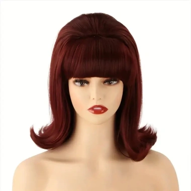 Tóc giả vintage nữ 16 inch nổ bằng phẳng, disco 50-70s, Halloween Cosplay – Giá 287k