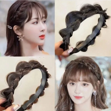 Tóc Giả Xoắn Băng Đô Handmade Nữ – Bím Tóc Chống Trơn Trượt Retro Vòng Tạo Kiểu 53.244₫