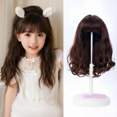 Tóc giả xoăn gợn sóng dài cho bé gái - mở rộng tóc công chúa, chỉ 132.300 VND