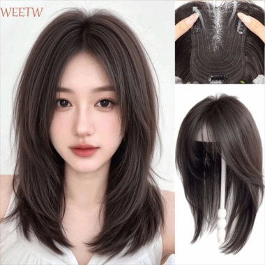 Tóc Lớp Thẳng Dài WEETW - Đầu Nối & Kẹp Tóc Giả Tự Nhiên, Giá Ưu Đãi 218k