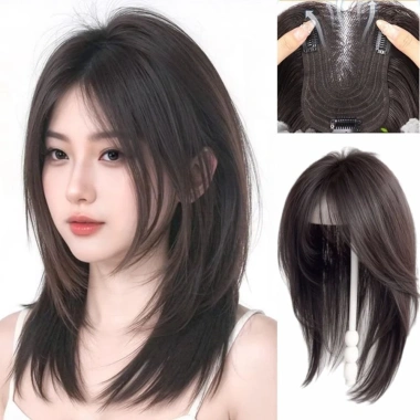 Tóc Lớp Thẳng Dài WEETW - Đầu Nối & Kẹp Tóc Giả Tự Nhiên, Giá Ưu Đãi 218k