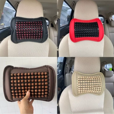 TOEX Gối Tựa Hạt Gỗ Massage Ô Tô Cao Su Non Nguyên Khối 4 Màu - Giá 169k