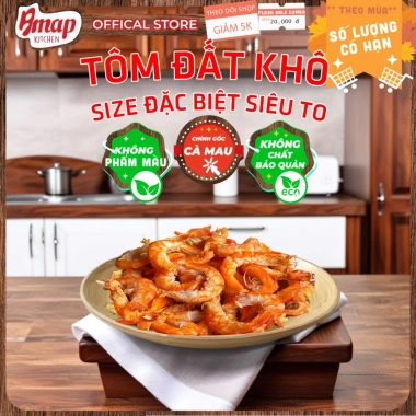 Tôm Đất Khô Dai Ngọt Cà Mau 100-200-500g Đặc Sản AMAP Giá chỉ 228.000 VND