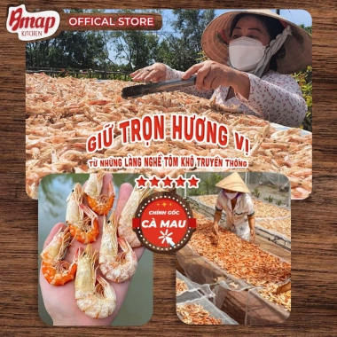 Tôm Đất Khô Dai Ngọt Cà Mau 100-200-500g Đặc Sản AMAP Giá chỉ 228.000 VND