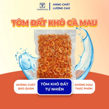 Tôm đất khô Thiên Foods Cà Mau – Vị ngọt tự nhiên, ăn liền hoặc nấu canh 200g/500g 789.000 VND