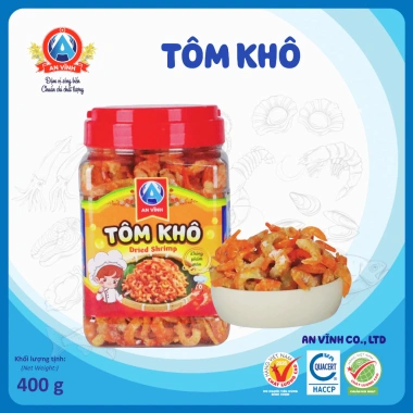 Tôm khô An Vĩnh Food đặc sản biển Việt Nam tươi đỏ tự nhiên, thơm ngon, 100-400g - Giá ưu đãi 118.000đ