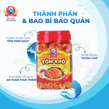 Tôm khô An Vĩnh Food đặc sản biển Việt Nam tươi đỏ tự nhiên, thơm ngon, 100-400g - Giá ưu đãi 118.000đ