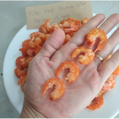 Tôm khô thẻ bạc sông size lớn cồ, khô ráo ngọt thịt 500g - Giá chỉ 230.000 VND 7