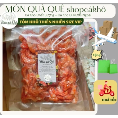 Tôm Khô Thiên Nhiên Size VIP Siêu Ngọt - Quà Biếu Sang, Ăn Củ Kiệu, Nấu Canh, Đóng Gói Xuất Khẩu 359k
