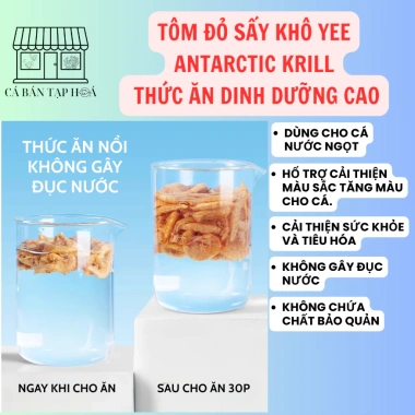 Tôm Nam Cực Sấy Khô YEE Antarctic Krill Đạm Cao Tăng Màu, Tăng Size Cá 269k 6