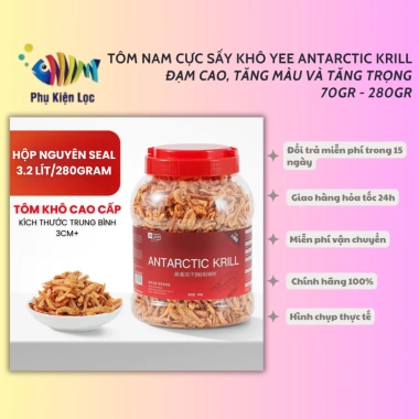 Tôm Nam Cực Sấy Khô YEE Krill Antarctic Đạm Cao, Tăng Màu, Trọng Lượng 70-280gr - 95.000đ 3