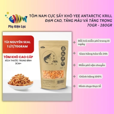Tôm Nam Cực Sấy Khô YEE Krill Antarctic Đạm Cao, Tăng Màu, Trọng Lượng 70-280gr - 95.000đ 4