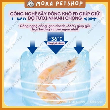 Tôm sấy đông khô giàu canxi - Hỗ trợ tiêu hoá cho chó, mèo, hamster, rùa - 40.000đ 3