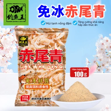 Tôm Xay Khô 100g Câu Cá Vương - Mồi tanh tươi không cần đá, tăng tính dẫn dụ, câu đa dạng loài cá - Giá 54.407 VND